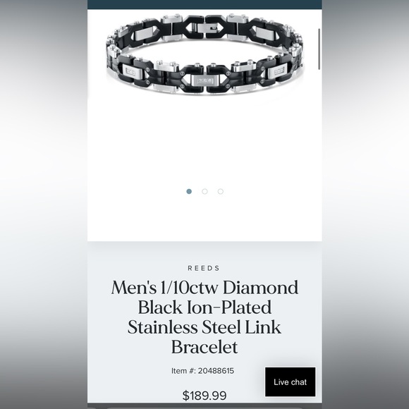 Mens bracelet STAINLESS STEEL 8.5” beautiful silver & black FINAL REDUCED PRICE - Picture 14 of 15